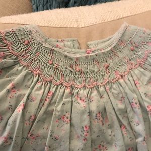 9 mo Petit Ami green and pink floral dress